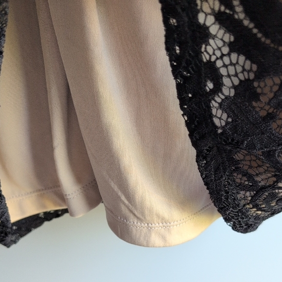 Liz Claiborne Black Sheath Dress 3/4 Sleeve Crew Neck - Picture 4 of 4